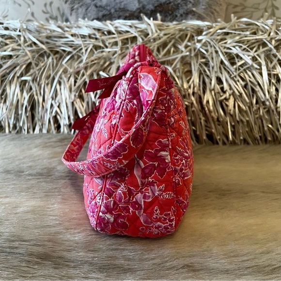 Vintage VERA BRADLEY Hope Toile 2006 Hobo Bag 1 Handle Zip Top Shoulder Pink Y2K - Picture 6 of 14